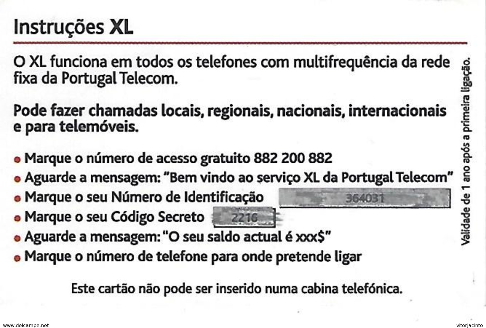 XL PT 750 Prepaid Phonecard - Portugal - Portugal