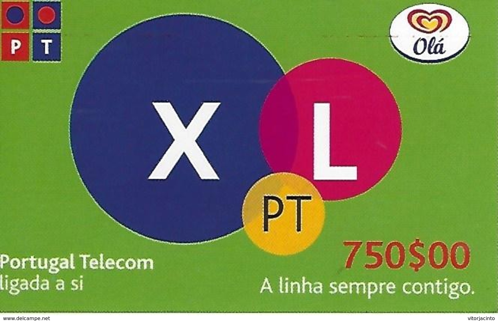 OLÁ XL PT 750 Prepaid Phonecard - Portugal - Portugal