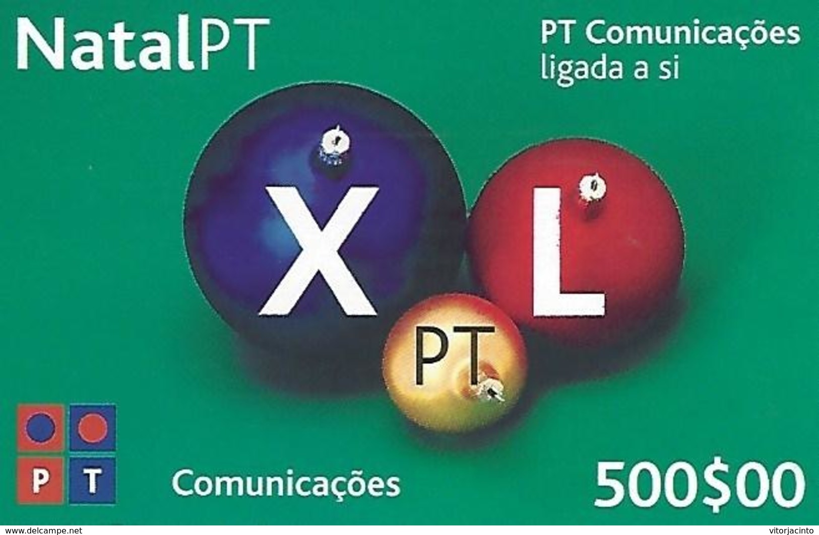 Christmas XL PT 500 Prepaid Phonecard - Portugal - Portugal