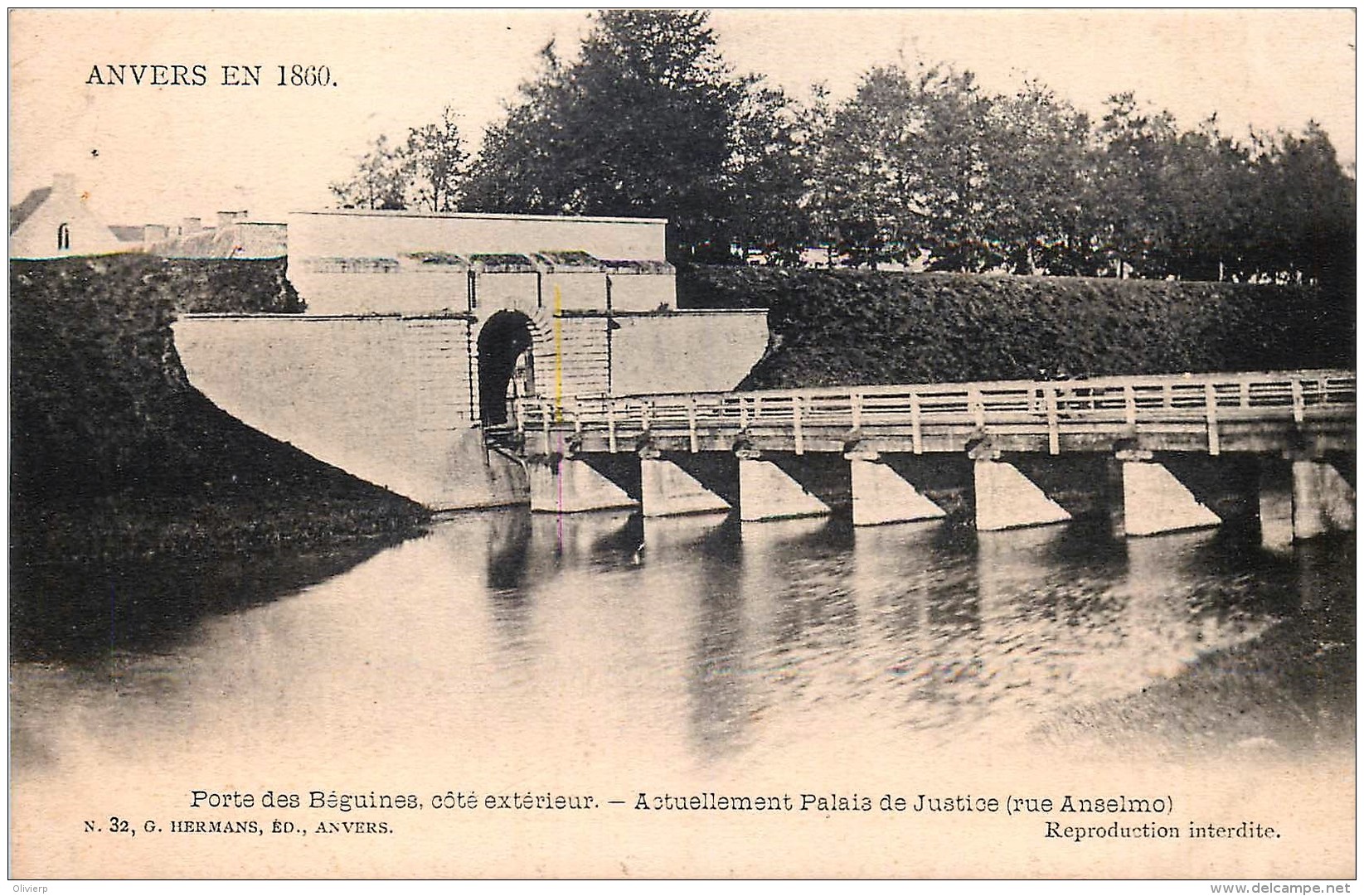 Anvers En 1860 - Porte Des Béguines Côté Extérieur - Antwerpen