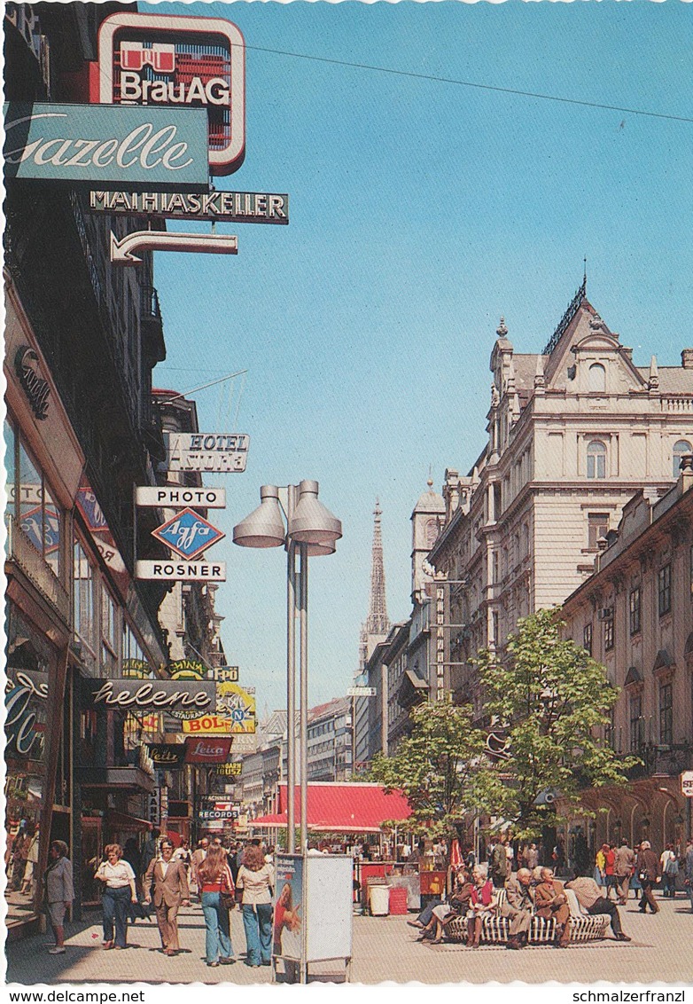 AK Wien Kärntnerstraße Kärntner Straße Hotel Astoria Mathiaskeller Brau AG Gazelle Helene Österreich Austria Autriche - Wien Mitte