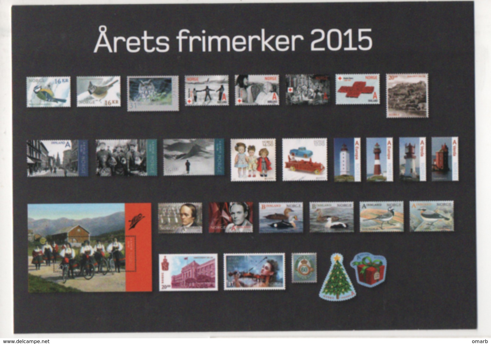 Fre388 Norge Norvegia Stamps Francobolli 2015 Uccelli Folklore Natale Faro Giochi Croce Rossa Musica - Francobolli (rappresentazioni)