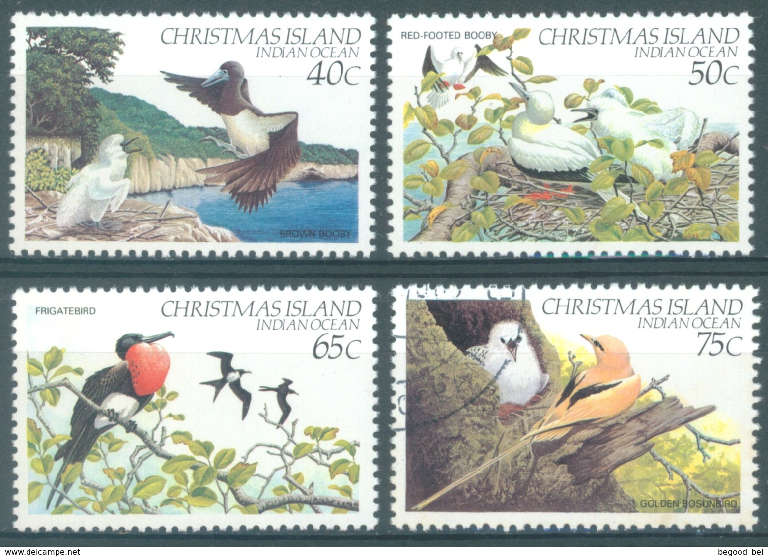 CHRISTMAS - MNH/**  - 1982 - BIRDS -  Yv 164-167 - Lot 17362 - 75c IS USED/OBLIT. - Christmas Island