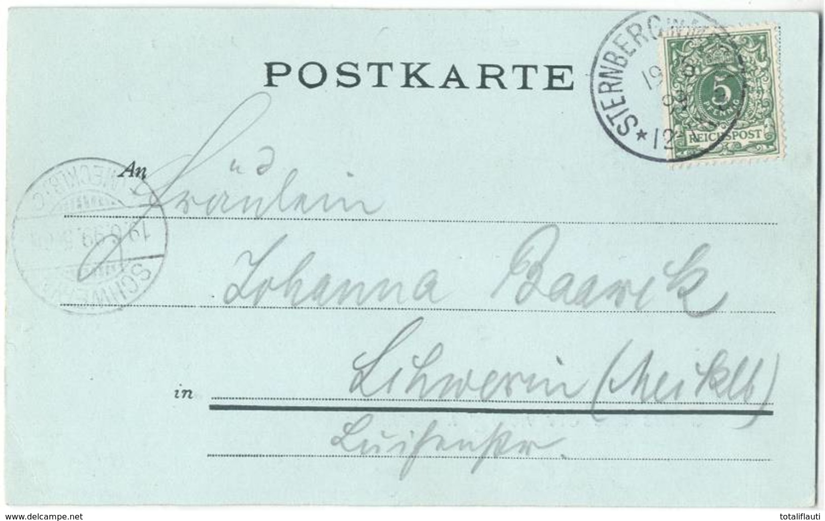 Gruss Aus Sternberg Mecklenburg Marktplatz Mondscheinkarte 19.6.1899 TOP-Erhaltung - Sternberg