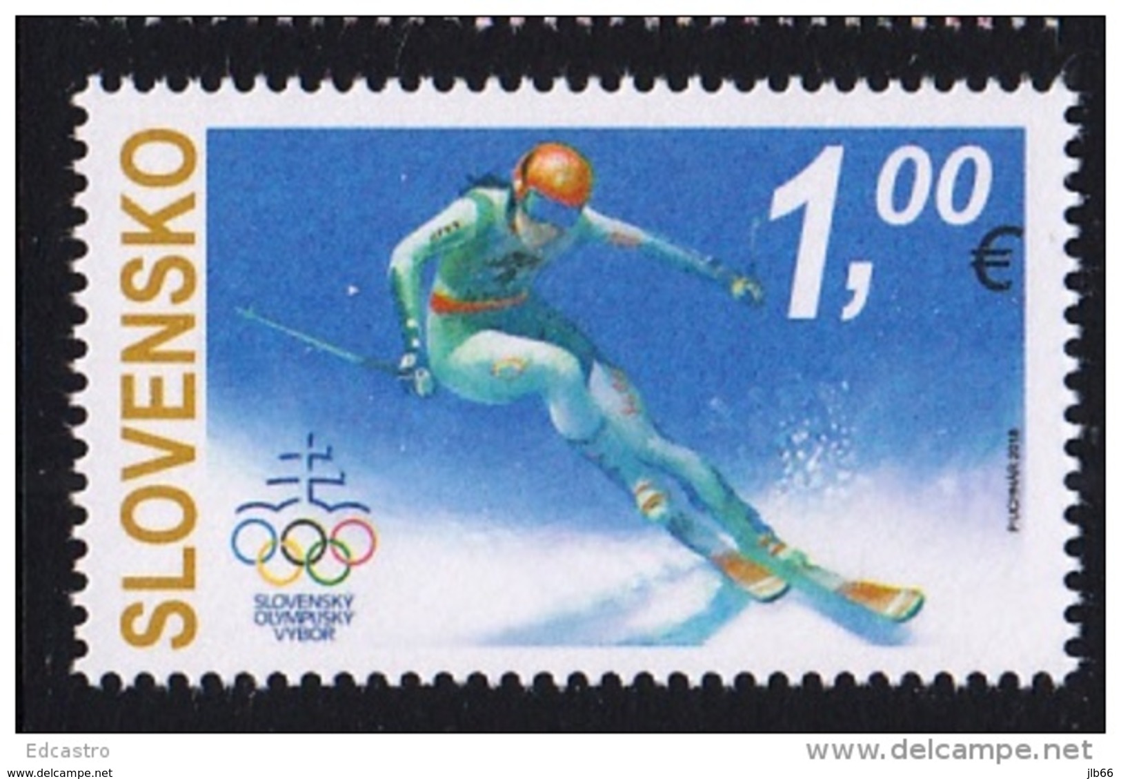 2018 Slovaquie  : Les 2 Timbres J.O. Hiver De PyeongChang En Corée Du Sud - Ungebraucht