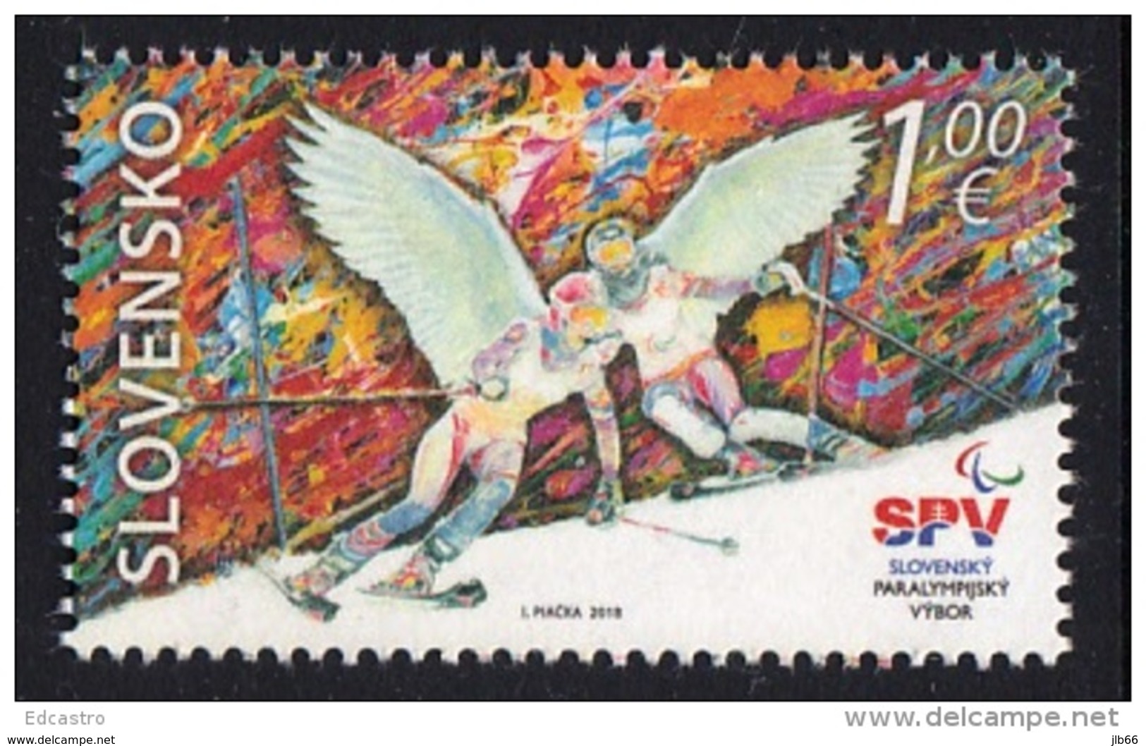 2018 Slovaquie  : Les 2 Timbres J.O. Hiver De PyeongChang En Corée Du Sud - Unused Stamps