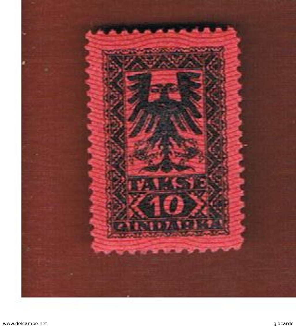 ALBANIA  - SG D142 SEGNATASSE  -  1922 POSTAGE DUE 10  -   MINT** - Albania