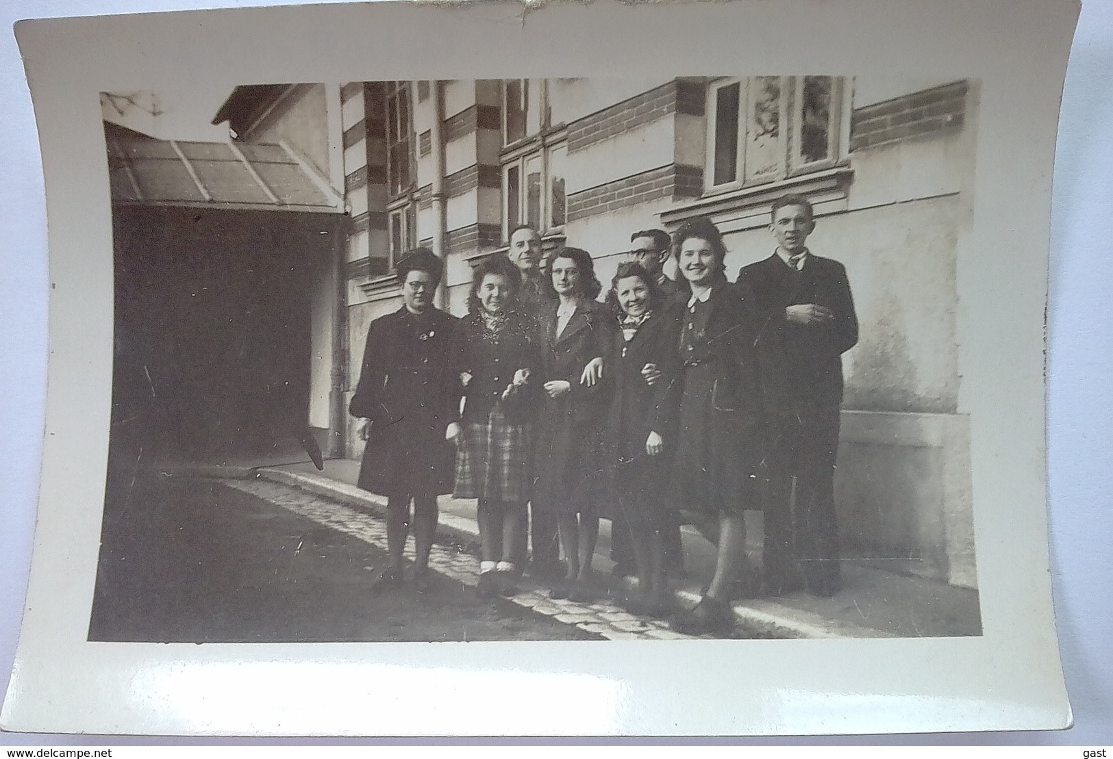 44 NANTES   OCTOBRE  1944    BOULEVARD  EUGENE   ORIEUX   PERSONNEL DU  BUREAU DE  LA  D. D. R. G . - Lugares