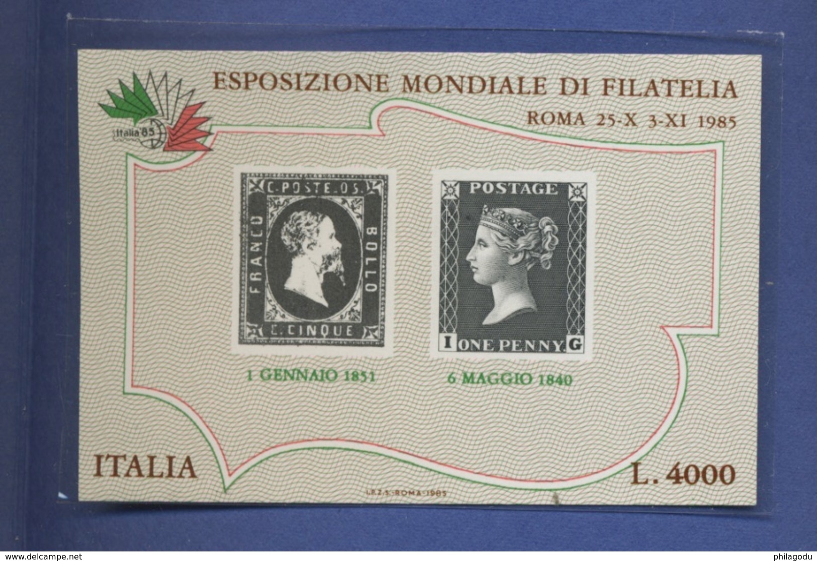 1985 Bloc Exposition De Rome.  Lot De 7 Blocs **.  Timbres Sur Timbre - Blocs-feuillets