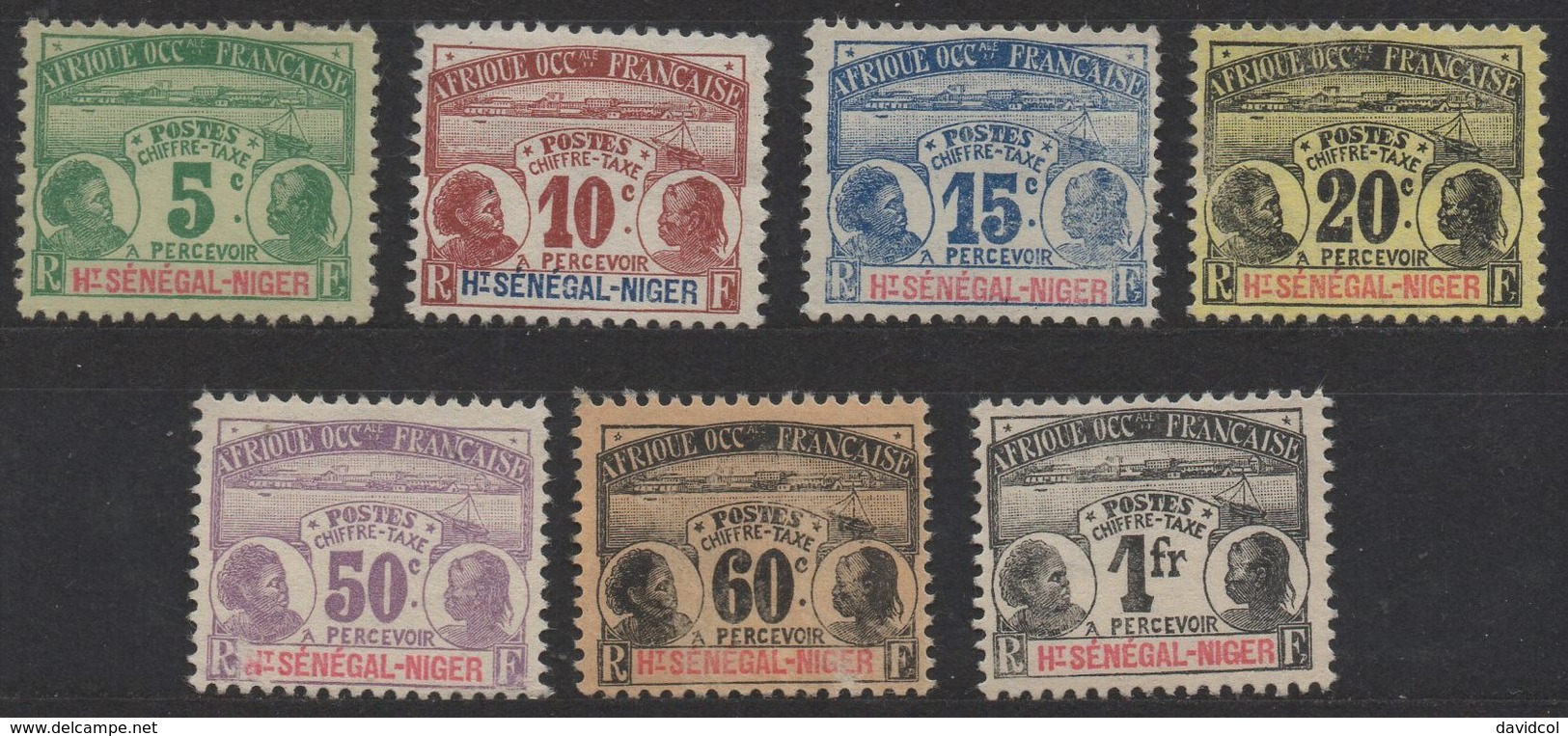 N717.-. SENEGAL 1906. SC#: J1-J7 - MNG - POSTAGE DUE . SCV: US$ 118.00 - Unused Stamps