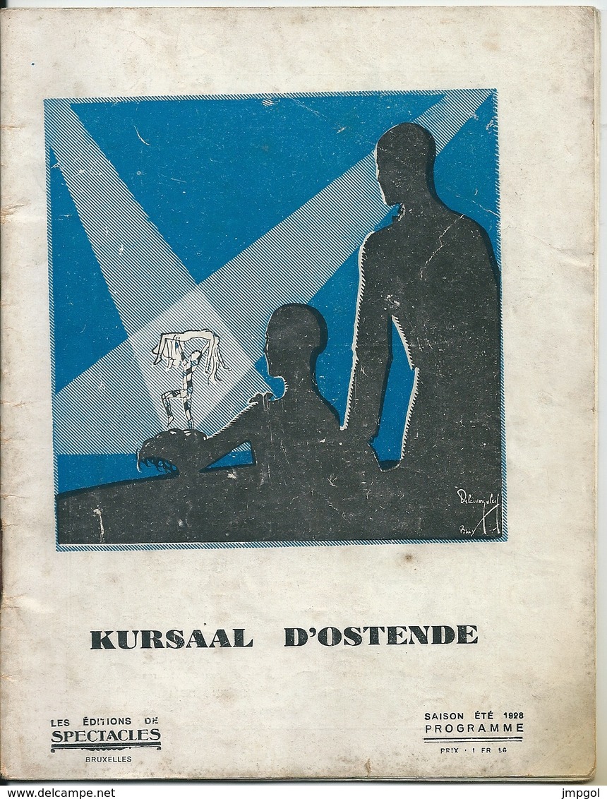 Programme Kursaal Casino Ostende 26 Et 27 Aôut 1928 Georges Thill, Marcelle Denya, Renée Destanges - Programmes