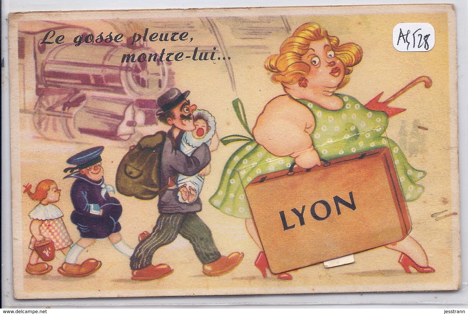 LYON- CARTE A SYSTEME-COMPLET- LE GOSSE PLEURE- MONTRE-LUI- CAP - Altri & Non Classificati