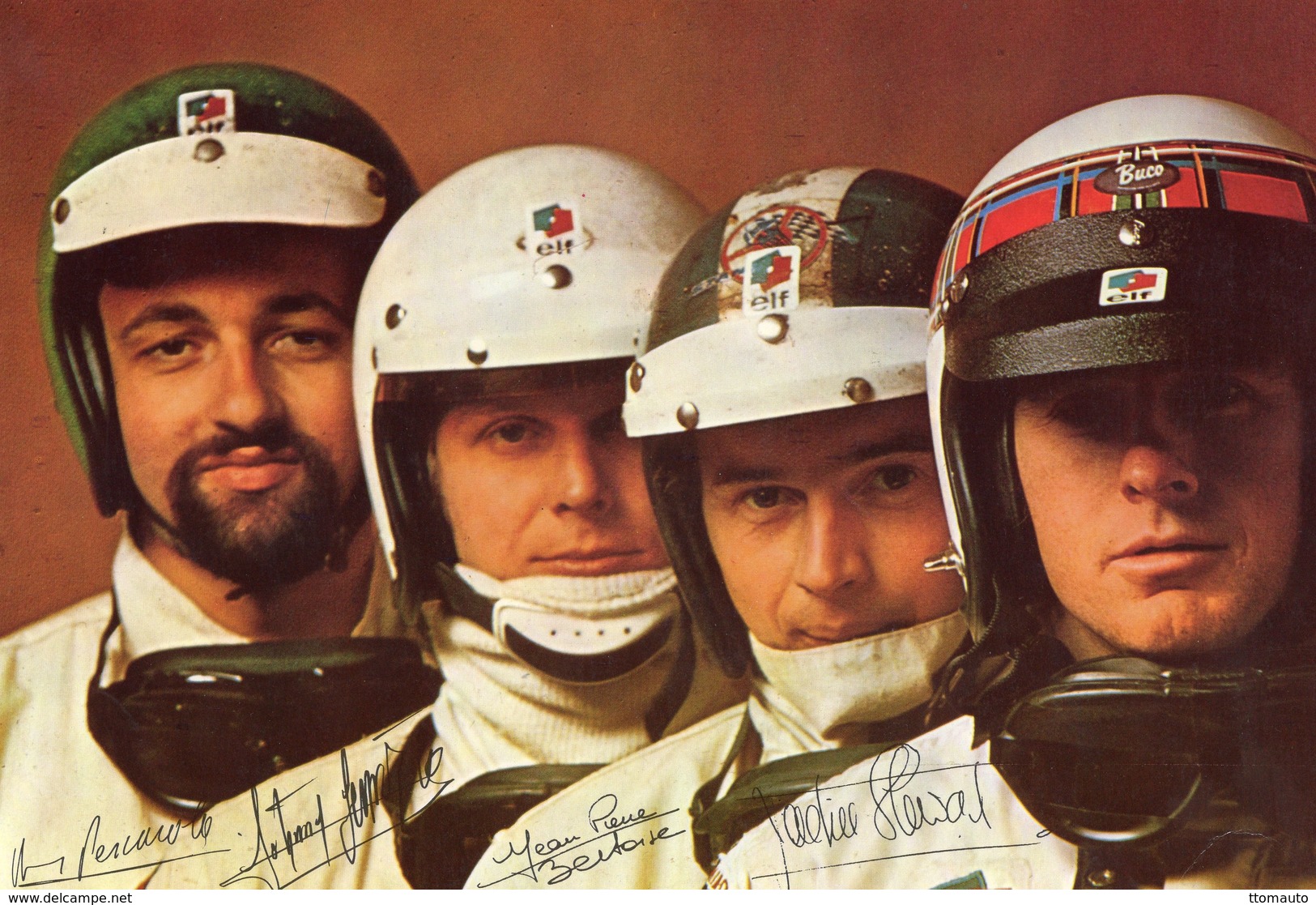 Collection Elf No 6  -  L'Equipe Matra-Elf -  Les Pilotes:  Pescarolo/ Servos-Gavin/ Beltoise/Stewart - 30x21 Carte - Car Racing - F1