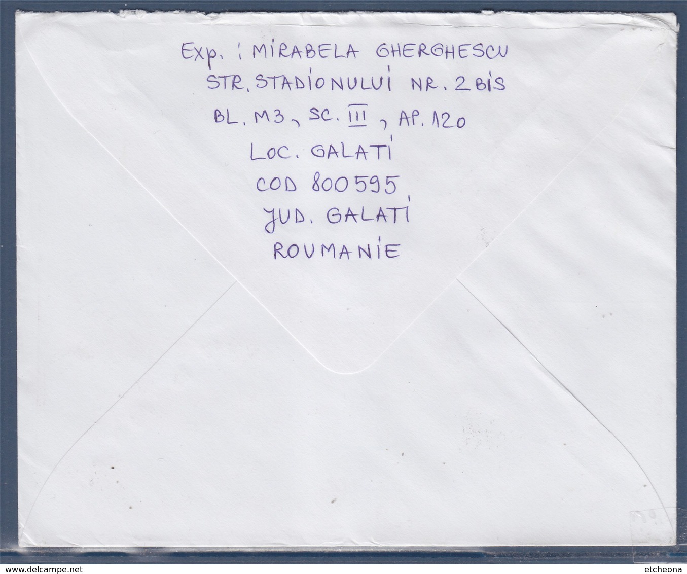 = Enveloppe Galati (Roumanie) à Pessac (France) 15.12.03 Avec 3 Timbres - Storia Postale