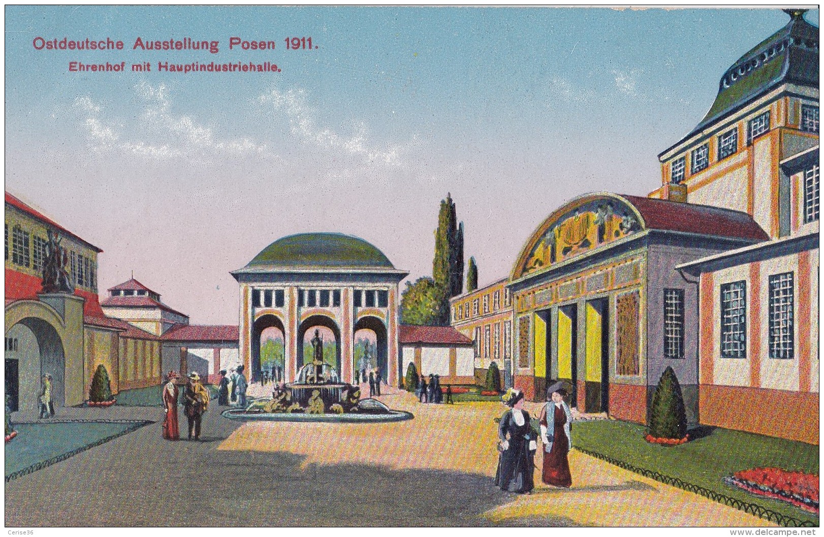 Ostdeutsche Ausstellung Posen 1911 Ehrenhof Mit Hauptindustriehalle - Pologne