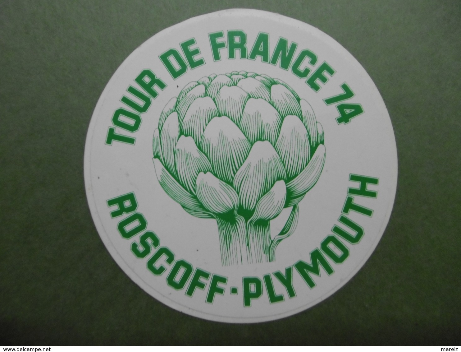 TOUR DE FRANCE ROSCOFF PLYMOUTH - Autocollant Légume ARTICHAUT De BRETAGNE - Stickers