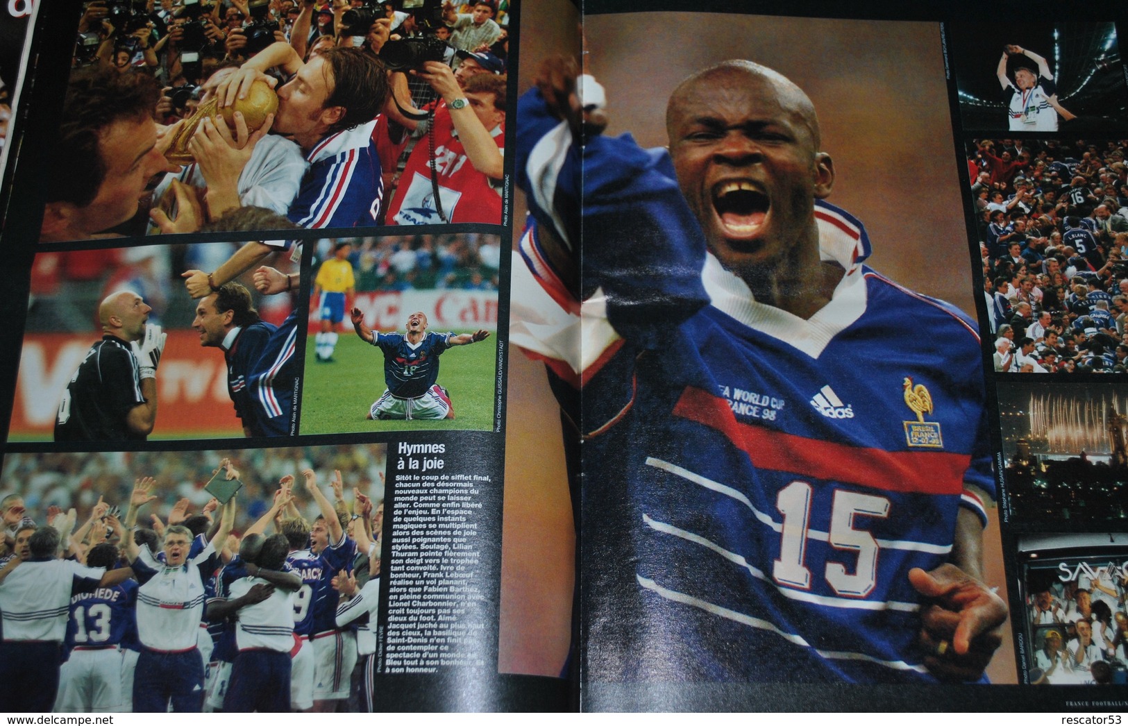 rare lot de 3 revue frnace 98 france football spécial coupe du monde 1998 et ouest-france guide mondial 98