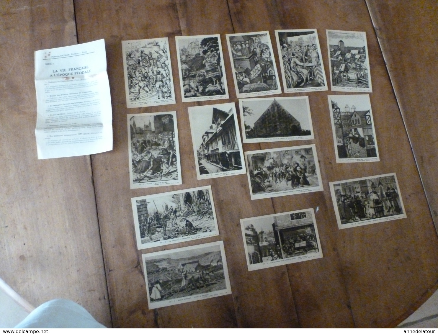 Lot De 14 Cartes Postales -->pour Connaitre Notre Histoire :LA VIE FRANCAISE A L'EPOQUE FEODALE , Par Alfred Carlier - Historia