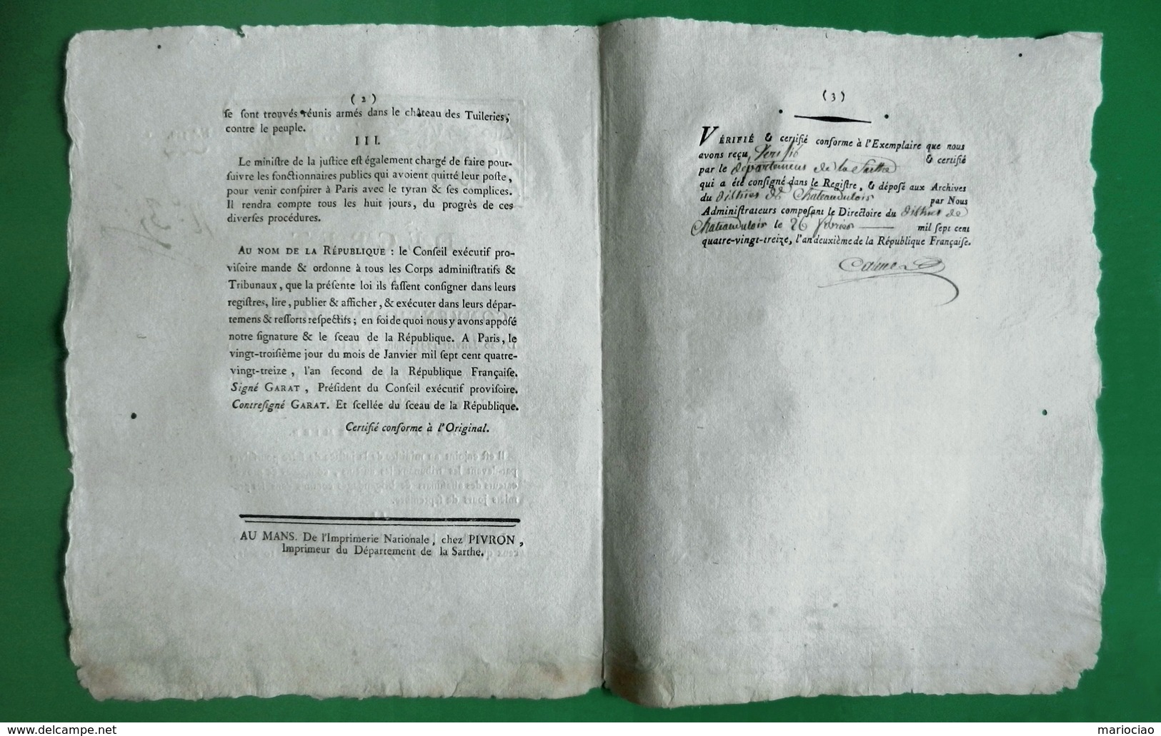 D-FR Révolution 1792 LA PRISE DES TUILERIES Evenemens Des 2 Septembre Et 10 Aout - Documenti Storici