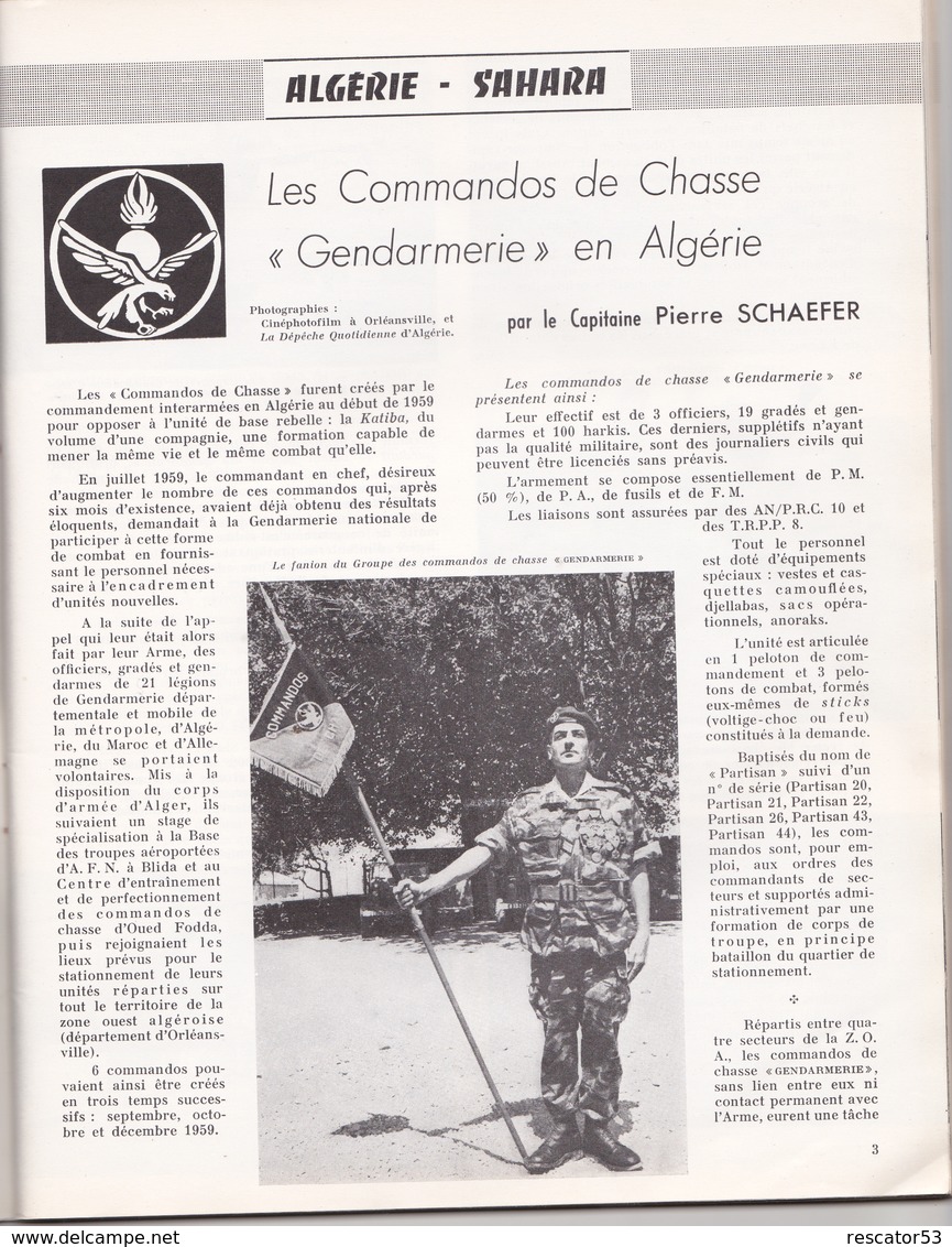 Très Rare Revue Gendarmerie Nationale N°46 4 ème Semestre 1960 Avec Article Sur Les Commandos De Chasse  La Gendarmerie - Politie & Rijkswacht