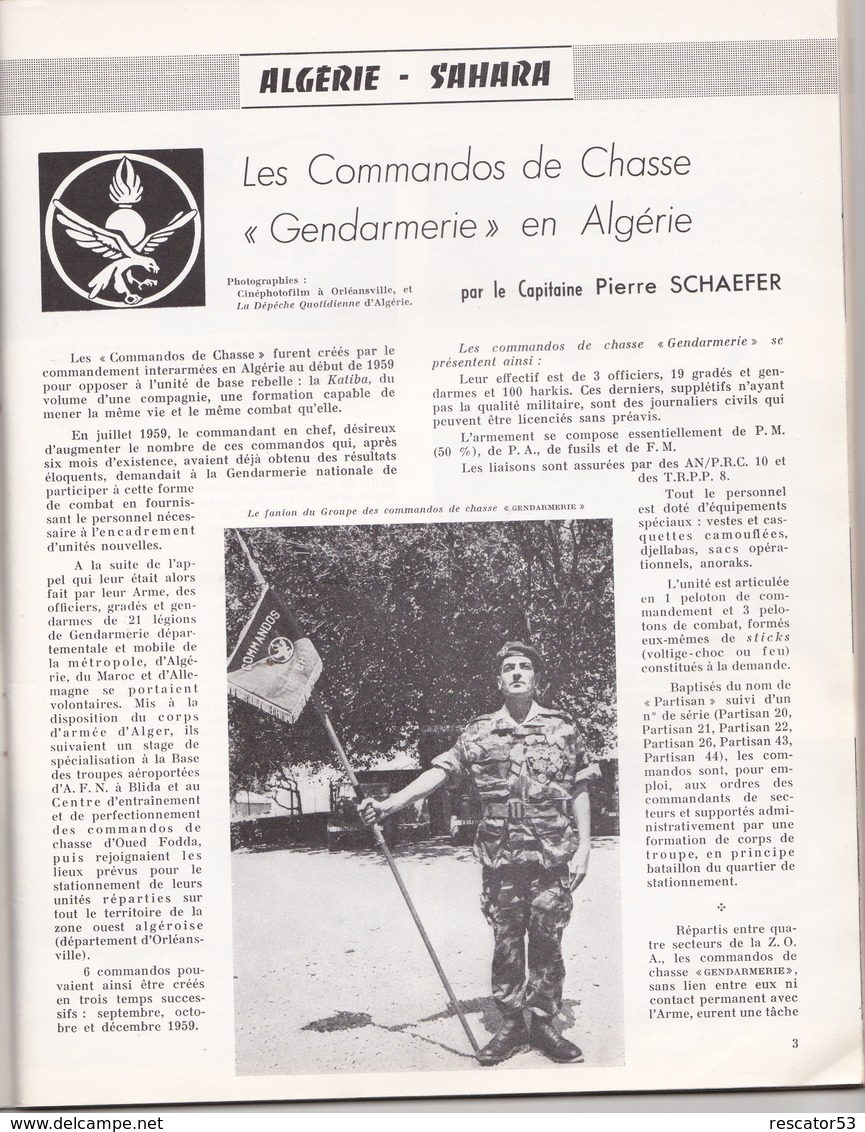 Très Rare Revue Gendarmerie Nationale N°46 4 ème Semestre 1960 Avec Article Sur Les Commandos De Chasse  La Gendarmerie - Police & Gendarmerie