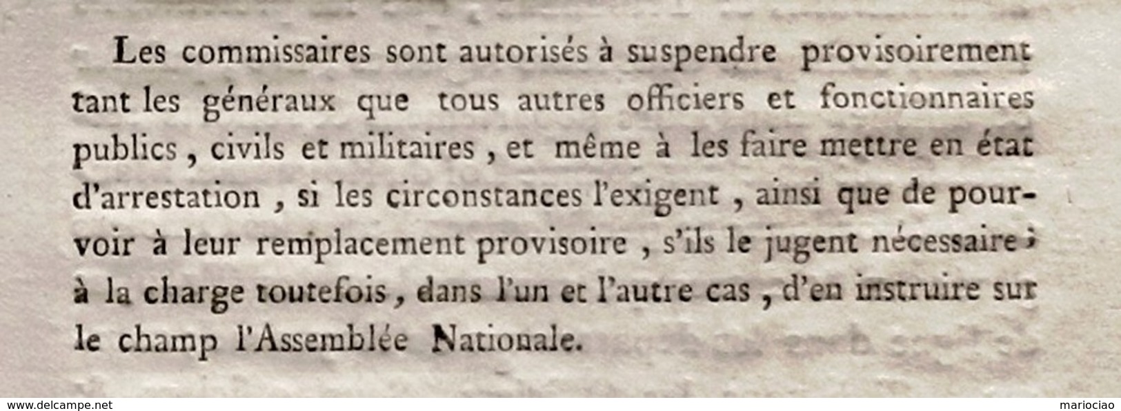 D-FR Révolution 1792 DANTON Evènemens Qui Se Sont Passés à Paris Le 10 Aout 1792 - Documenti Storici