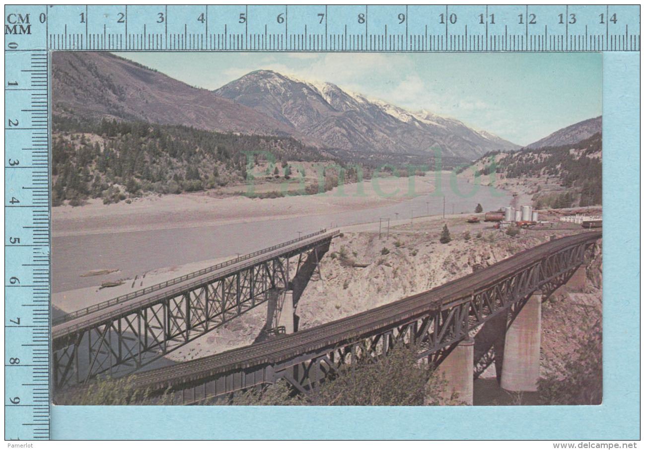 Lytton B.C. Canada - Jonction Of Fraser River And Thompson River Trains Bridges  - Postcard, Post Card, Carte Postale - Autres & Non Classés