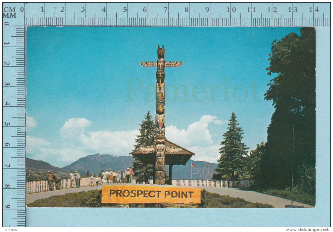 Vancouver B.C. Canada -The Lookout At Prospect Point Stanley Park, Totem  - Postcard, Post Card, Carte Postale - Autres & Non Classés