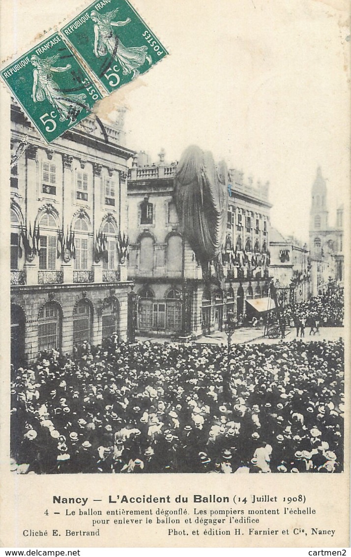 NANCY ACCIDENT DU BALLON  PHOTO E. BERTRAND 54 - Nancy