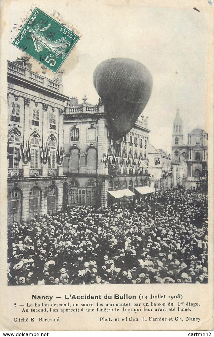 NANCY ACCIDENT DU BALLON  PHOTO E. BERTRAND 54 - Nancy