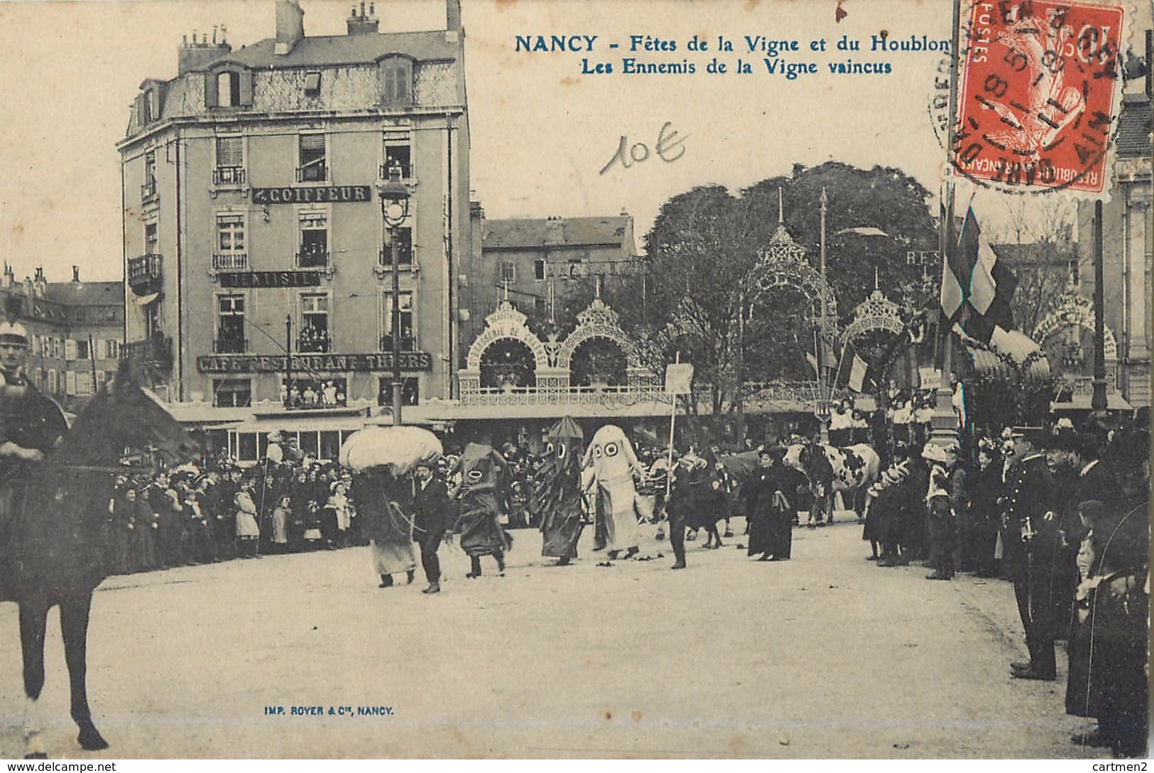 NANCY-JARVILLE FETES DE LA VIGNE ET DU HOUBLON ENNEMIS DE LA VIGNE VAINCUS 54 - Nancy