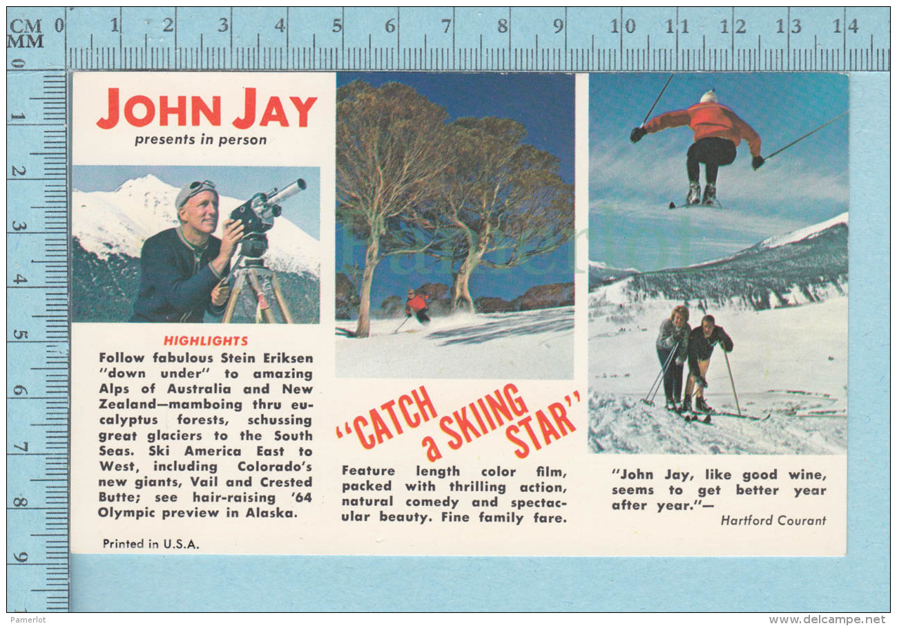 John Jay - Publicité Présentation Université De Montréal , Ski Zone  -  Post Card, Carte Postale - Sports D'hiver