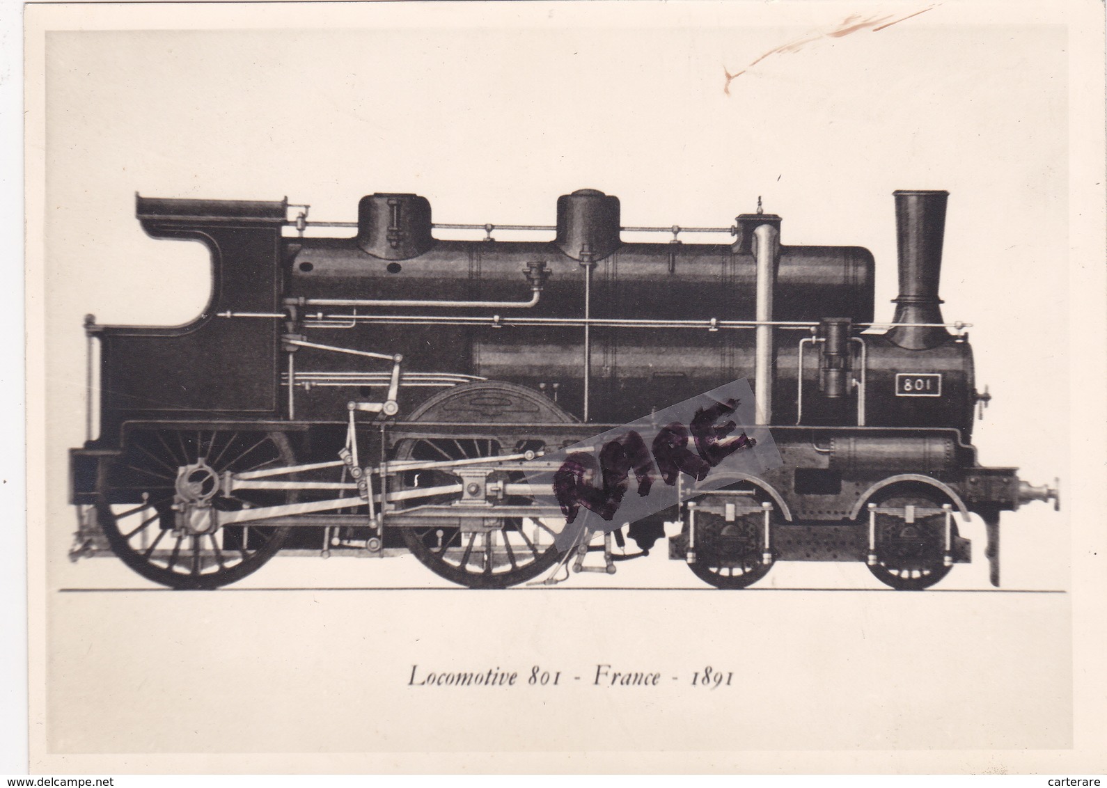 PHOTO ANCIENNE,TRAIN,RAIL,LOCOMOTIVE 801 - Trains