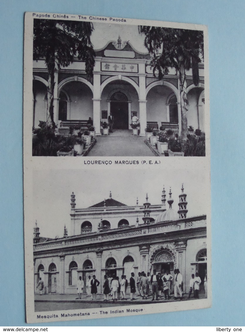 LOURENCO MARQUES (P.E.A.) Pagode Chinês / Mesquita Mahometana ( Santos Rufino ) Anno 19?? ( Zie Foto Details ) ! - Mozambique