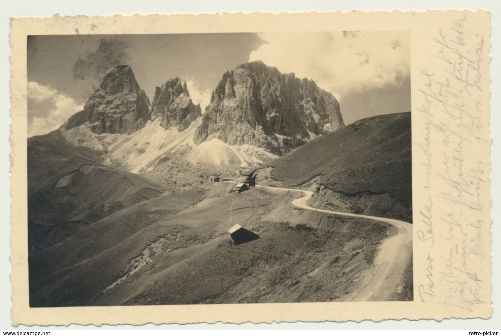 AK  Passo Sella Mit Langkofel Hütte 1932 - Autres & Non Classés