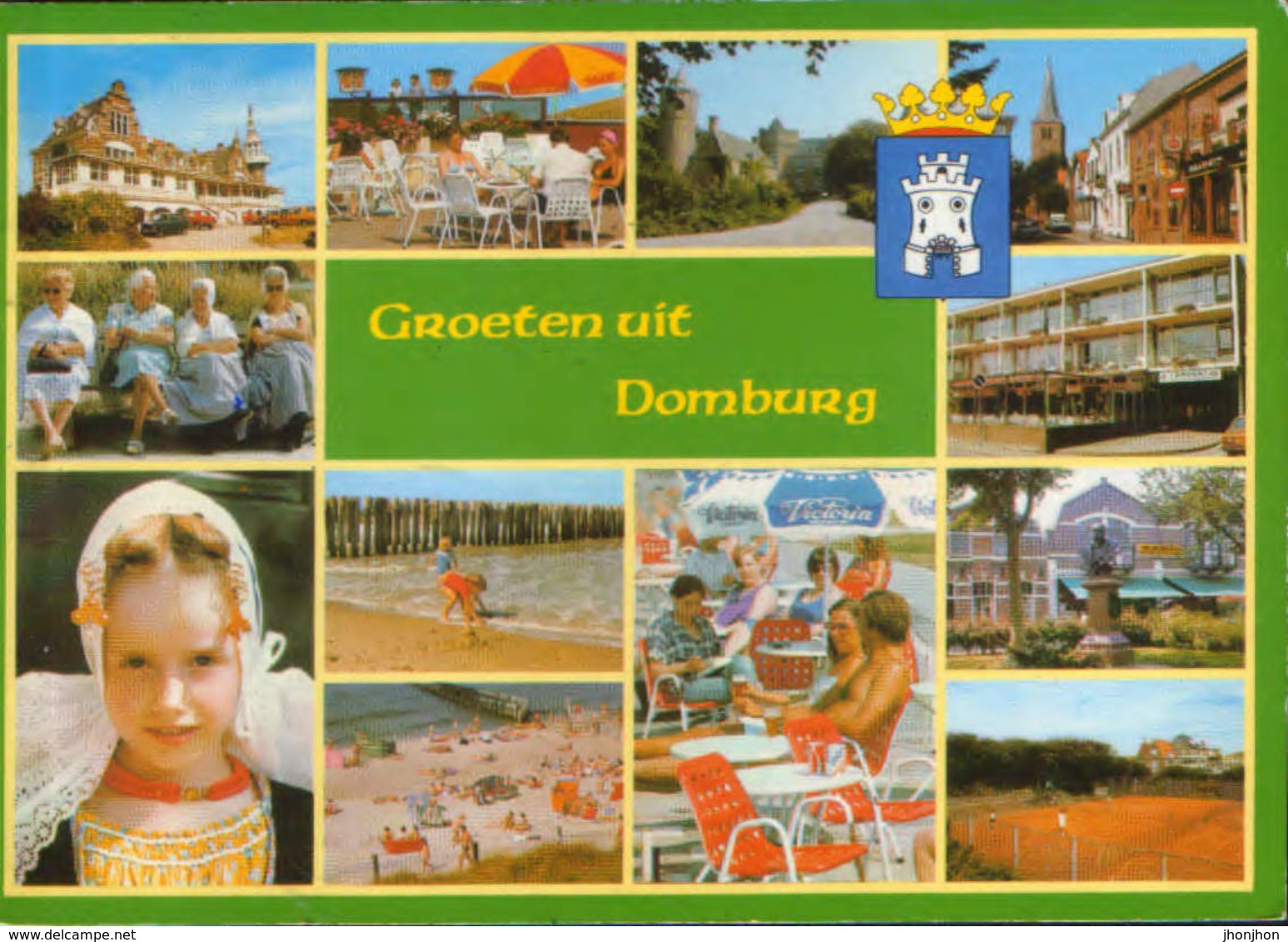 Nederland - Postcard Circulated In 1984  - Domburg - Collage Of Images   - 2/scans - Domburg