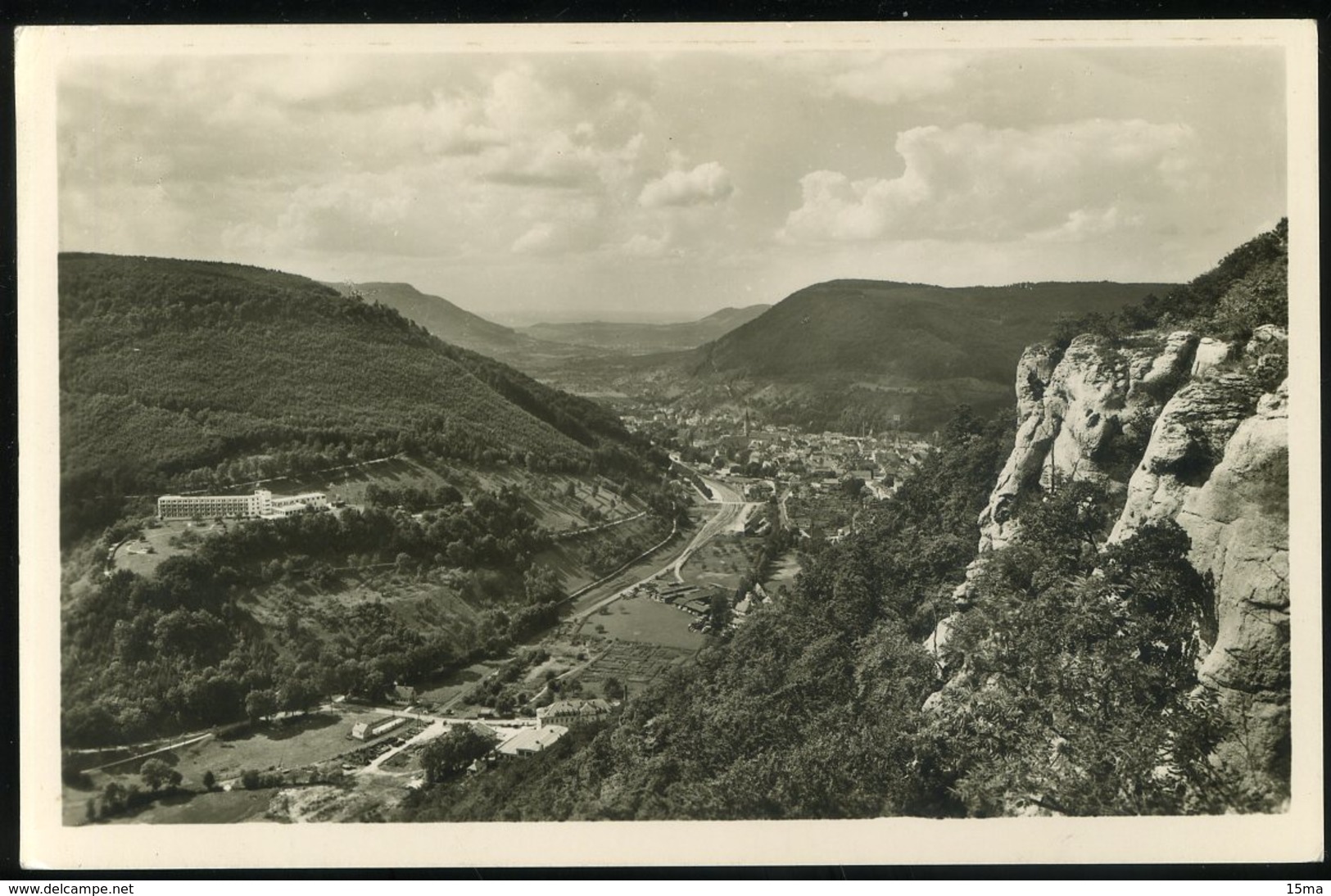 Luftkurort Bad  Urach Schwab Alb Blick Von Kunstmuhlefelsen Auf Das Ermstal 1955 Robert Halder - Bad Urach