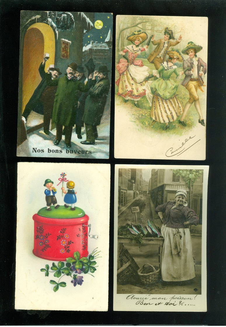 Beau Lot De 60 Cartes Postales De Fantaisie   Mooi Lot 60 Postkaarten Van Fantasie -  60 Scans - 5 - 99 Cartes