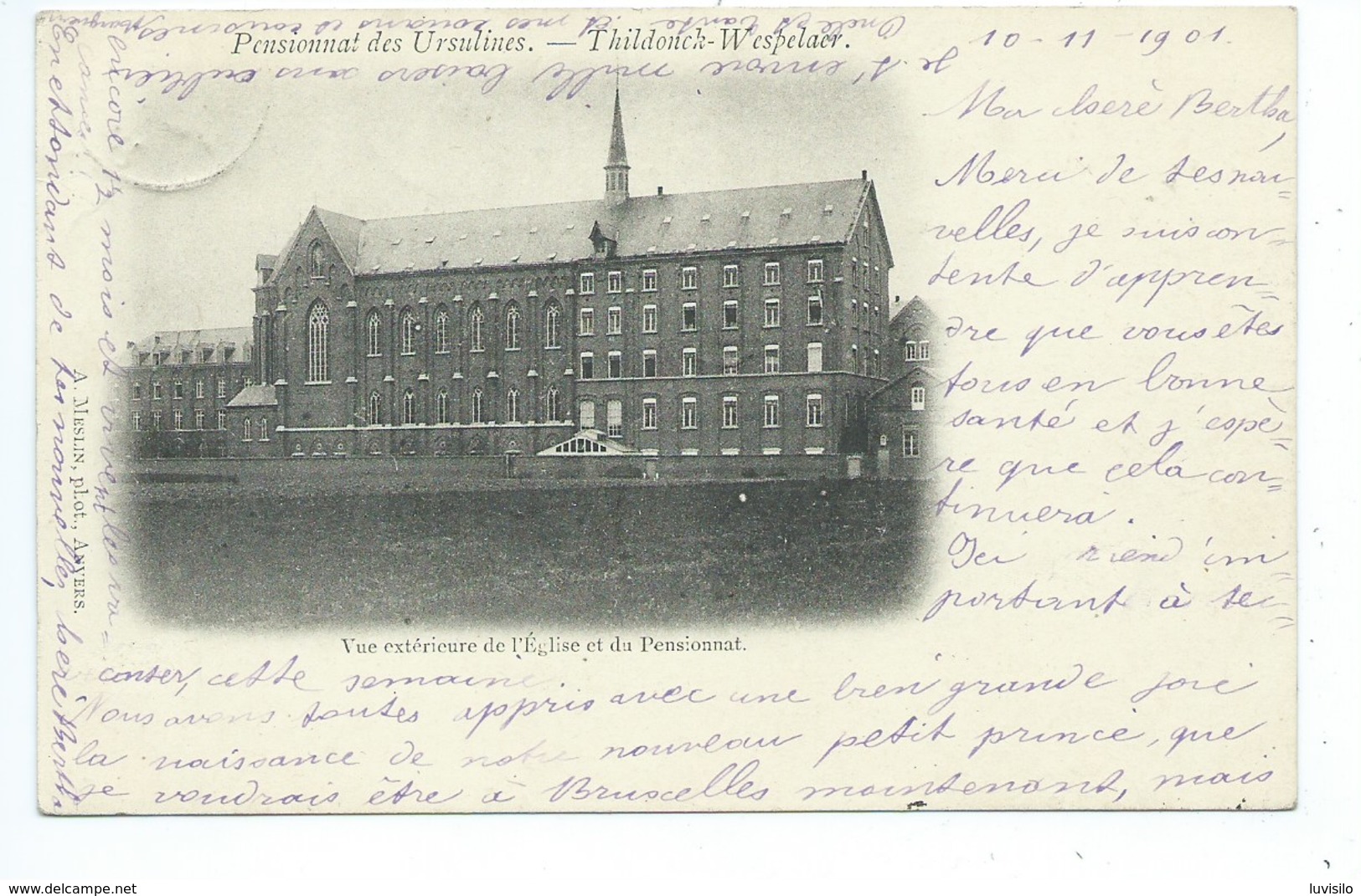 Thildonck Wespelaer Pensionnat Des Ursulines Vue Extérieure De L'Eglise Et Du Pensionnat - Haacht