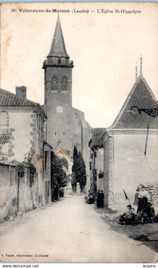 40 - VILLENEUVE De MARSAN --  L'Eglise St Hippolyte - Villeneuve De Marsan