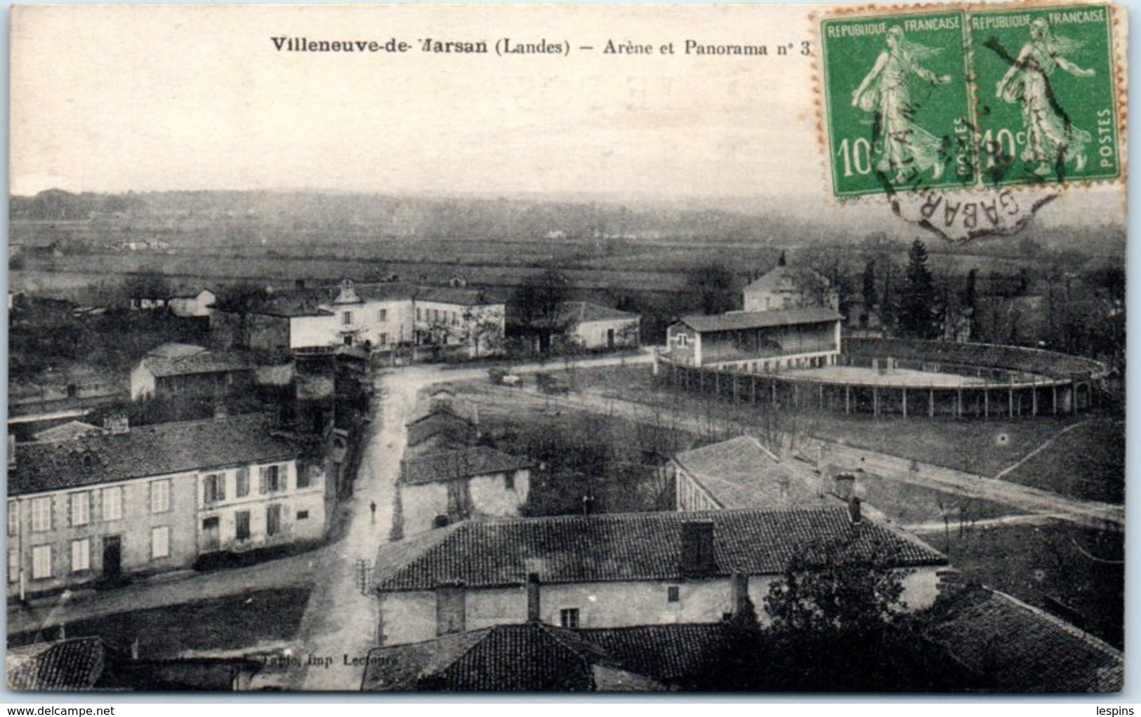 40 - VILLENEUVE De MARSAN --  Arènes Et Panorama N° 3 - Villeneuve De Marsan