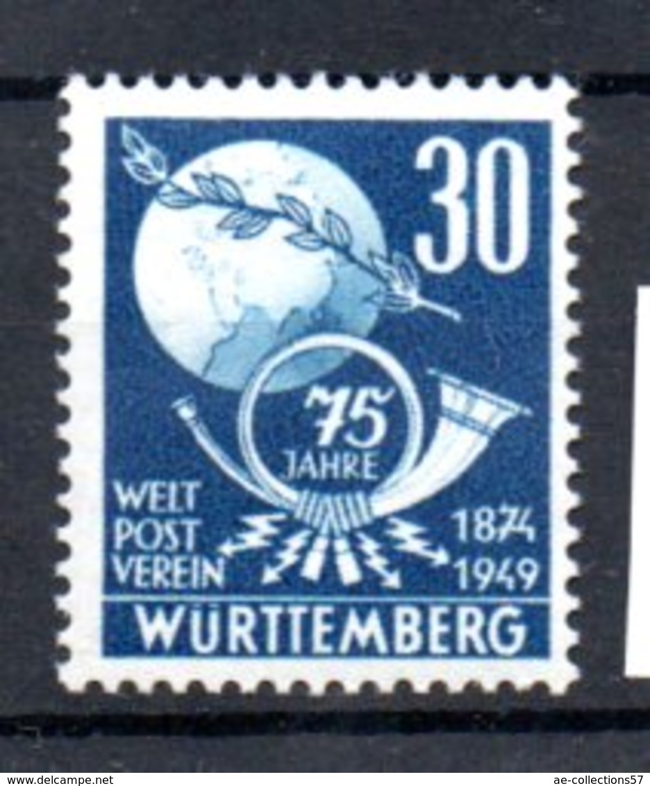 Wurttemberg  / N 48 / 30 Pf + 15 Pf Bleu / NEUF Avec Trace De Charnière - Other & Unclassified