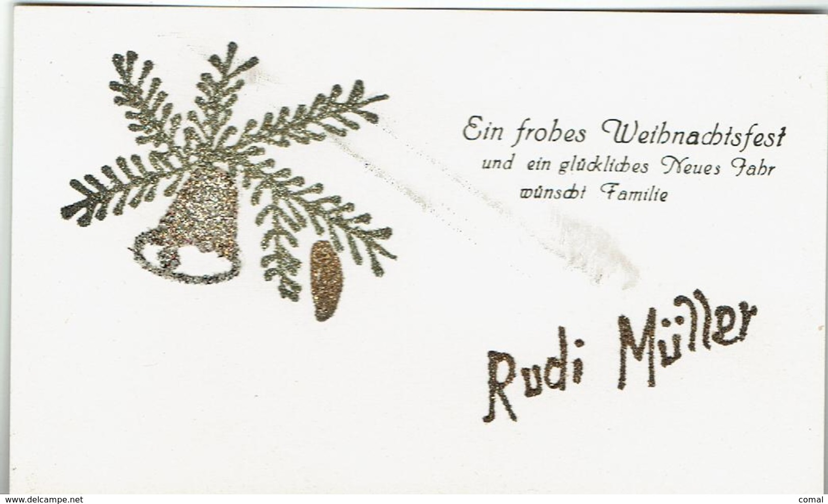 Allemagne - Carte De Voeux Personnalsée: RUDI MÜLLER Paillettes - Visiting Cards