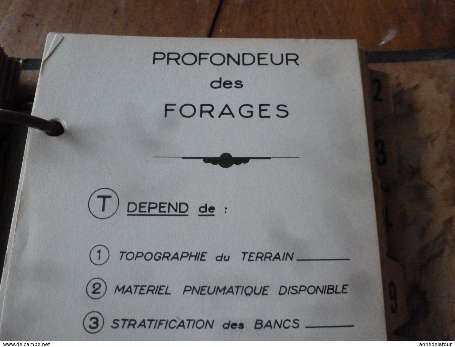 1941 Rare document technique de PERFORATION ET ABATTAGE DES ROCHES , édition TEKHNIKOS