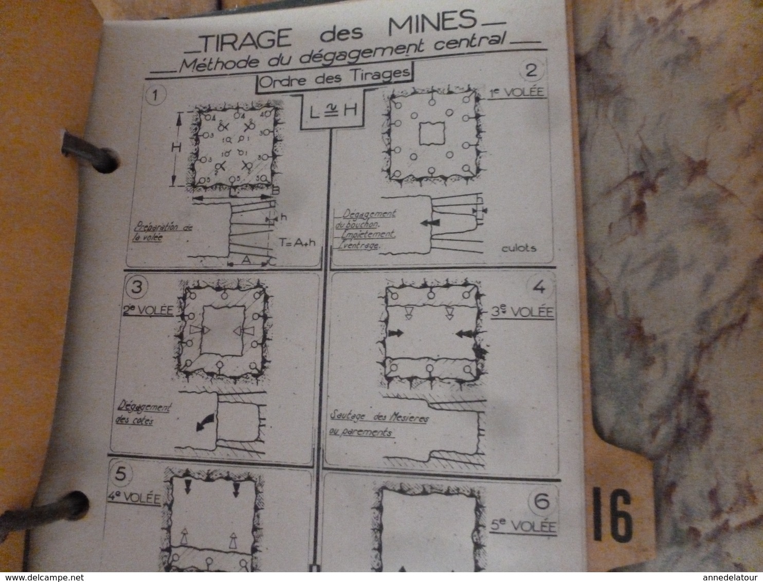 1941 Rare document technique de PERFORATION ET ABATTAGE DES ROCHES , édition TEKHNIKOS