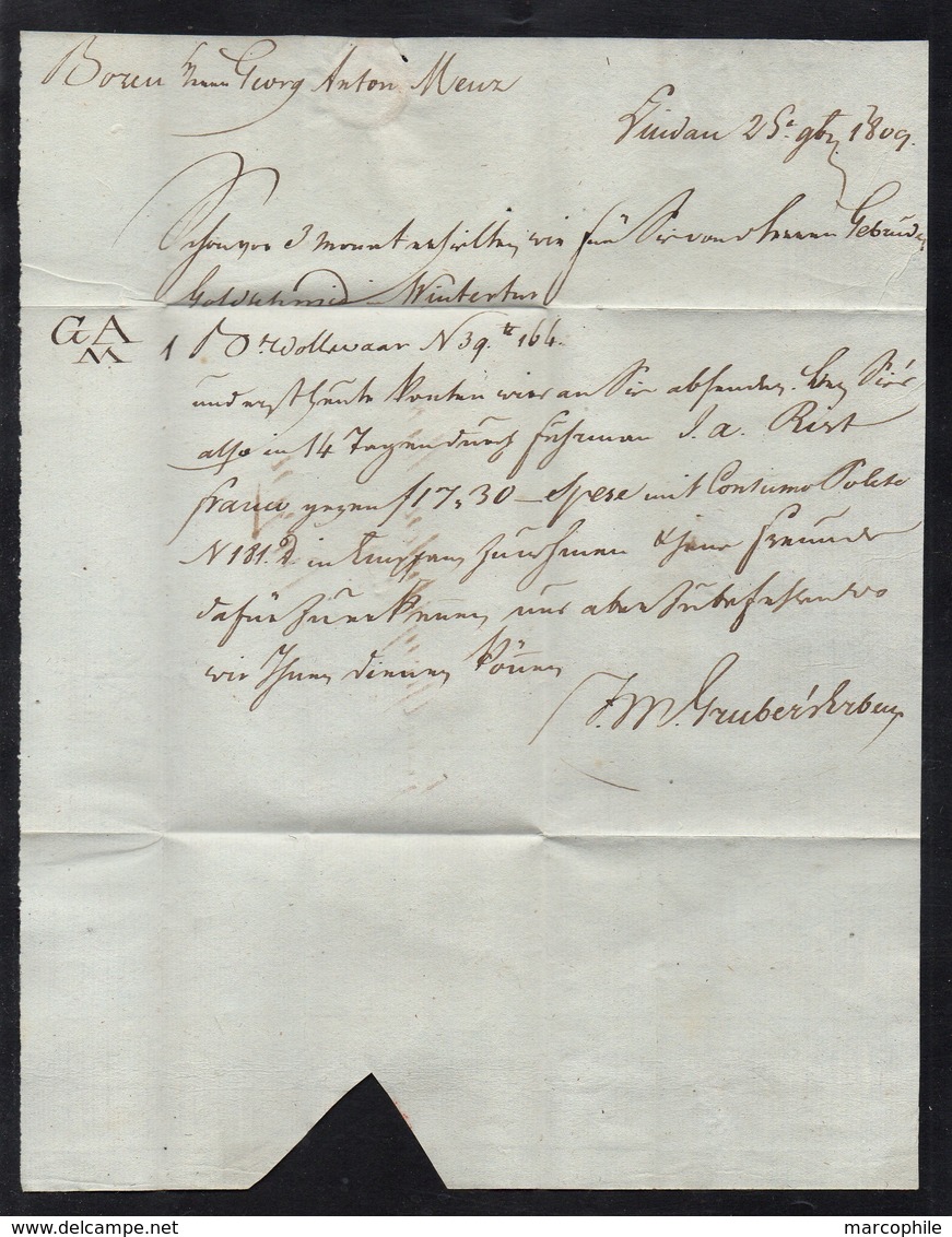 LINDAU - BAYERN / 1809 FALTBRIEF MIT TEXT NACH BOZEN - BOLSANO (ref 5389) - Vorphilatelie