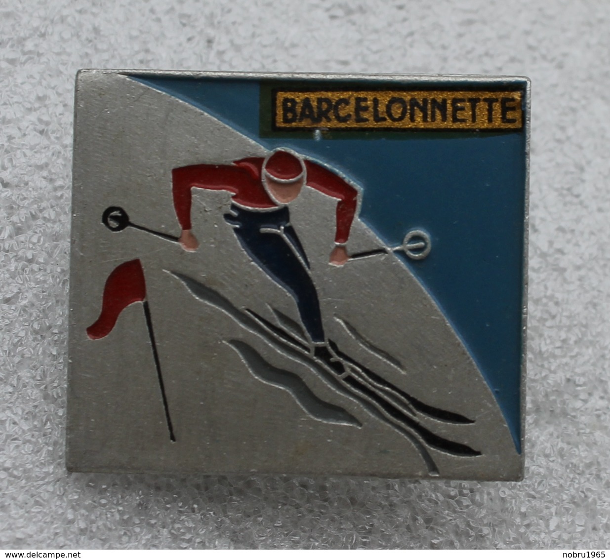 Ancienne Broche SKI Barcelonnette . Fab: Augis Lyon - Wintersport