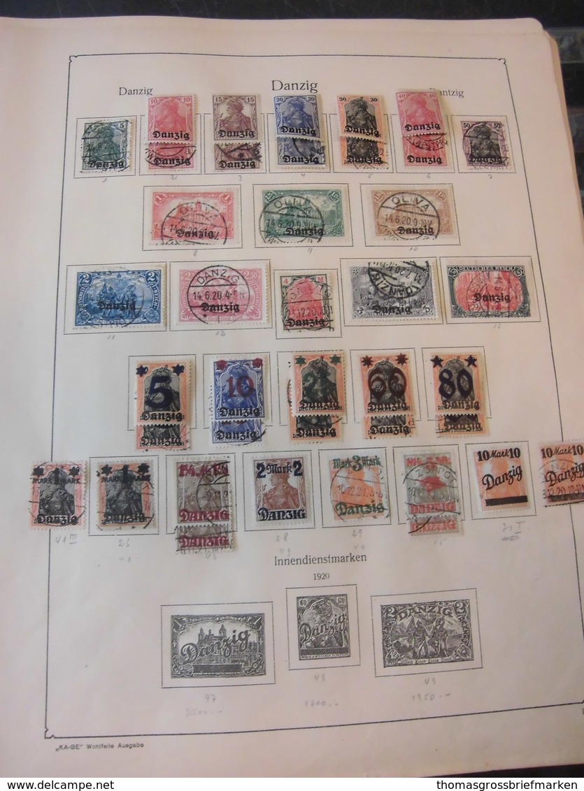 Sammlung Danzig 1920-1923 Ca 390 Marken Gestempelt Und Ungebraucht (1008) - Colecciones