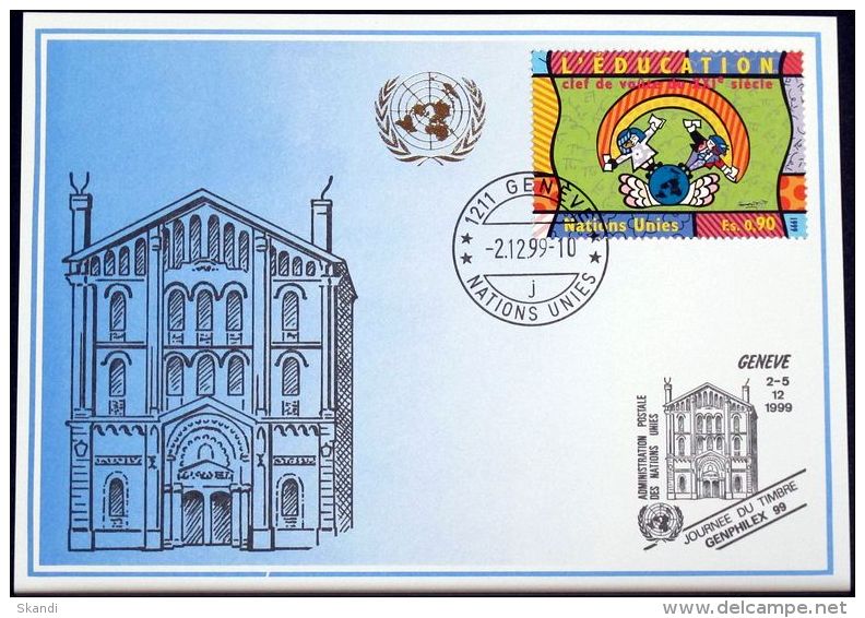 UNO GENF 1999 Mi-Nr. 306 Blaue Karte - Blue Card - Briefe U. Dokumente