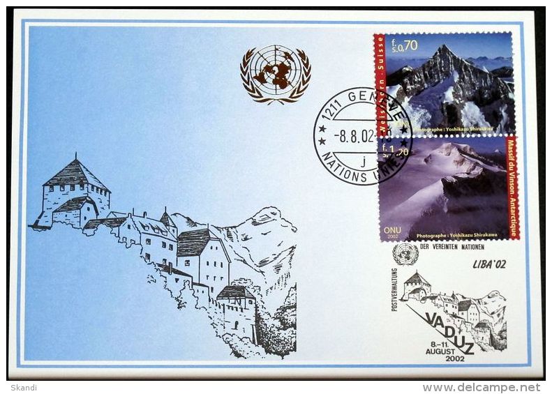 UNO GENF 2002 Mi-Nr. 331 Blaue Karte - Blue Card - Briefe U. Dokumente